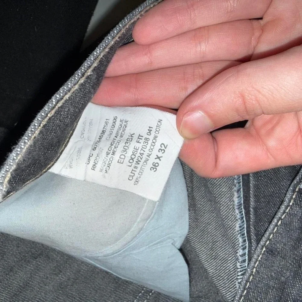 Vintage Dickies Grey Carpenter Jeans – 36x32 – Workwear Utility Denim‎